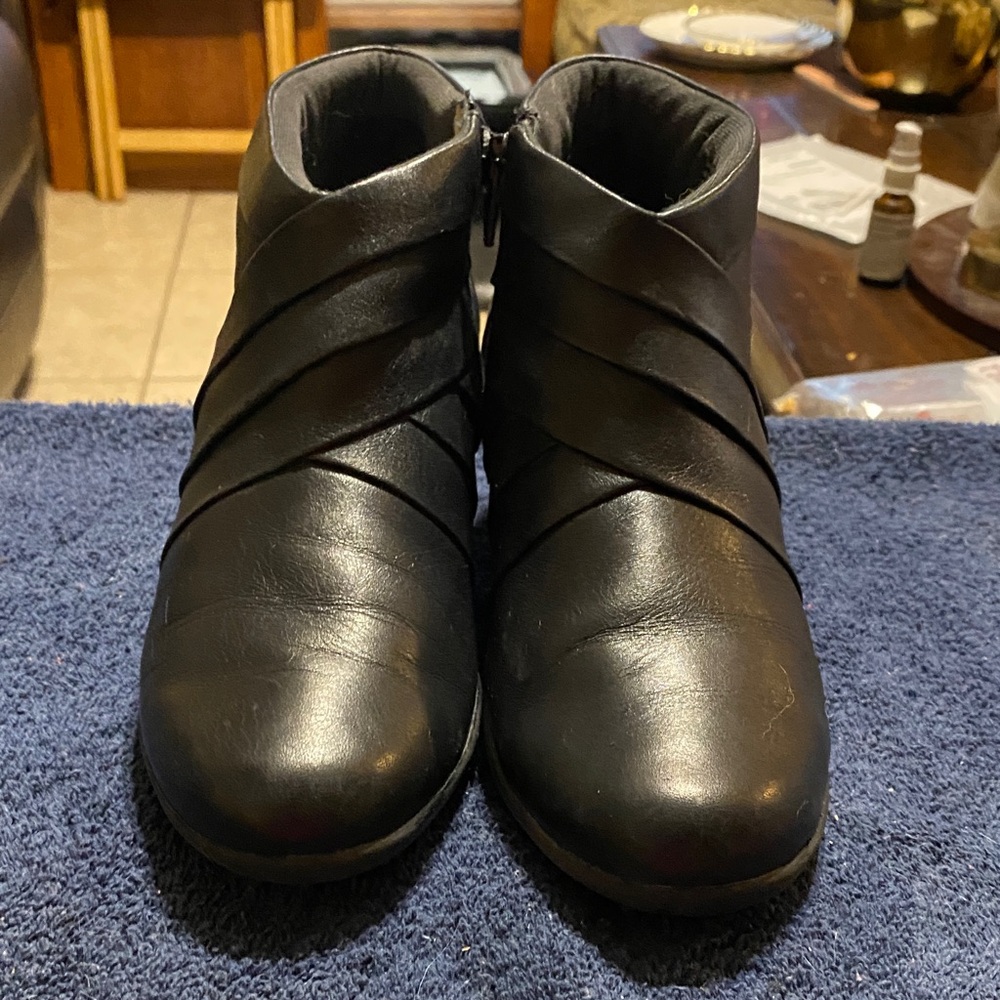 Clarks Black Ankle Boots